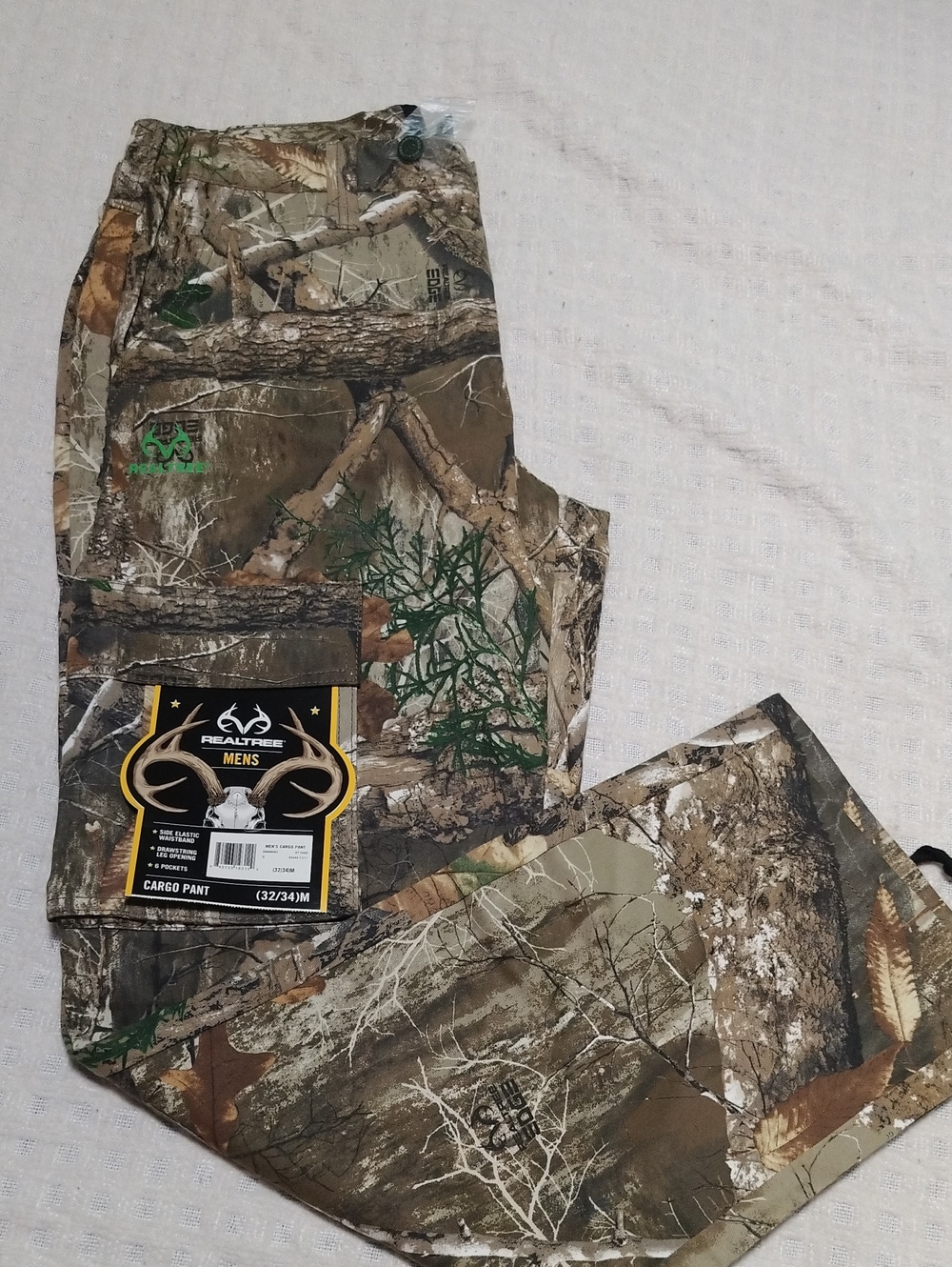 Realtree Men's Camo Cargo Pants - Brown Green Tan